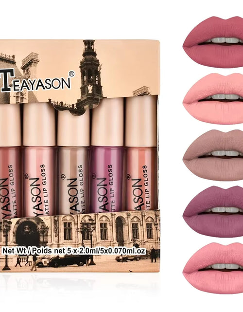 Load image into Gallery viewer, 5Pcs/Set Waterproof Lipstick Sexy Halloween Lip Stick Matte Velvet Lipsticks Lips Makeup Cosmetics Labiales Matte
