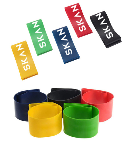 5 Level Resistance Rubber Bands Yoga Training Elastic Bands