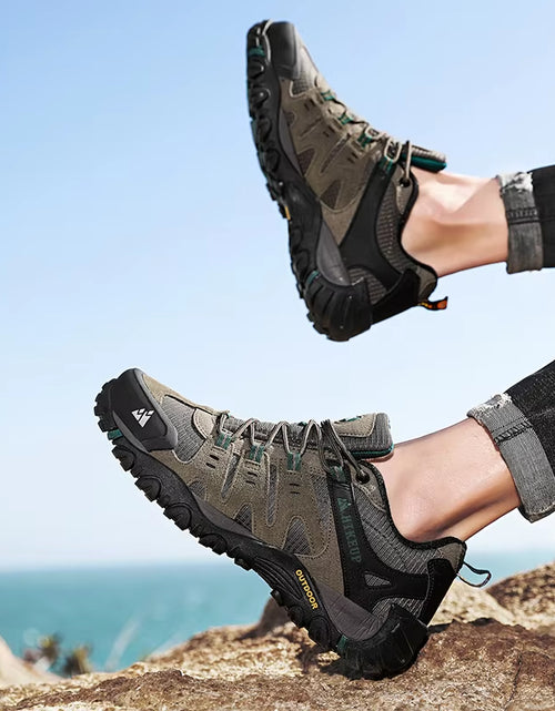Load image into Gallery viewer, Men'S Hiking Shoes Suede Leather Outdoor Shoes Wear-Resistant Men Trekking Walking Hunting Tactical Sneakers
