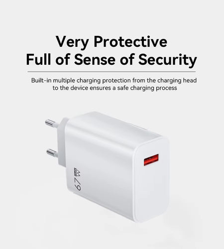 Gan USB Fast Charger Quick Charge 3.0 for Xiaomi 14 13 12 11 10 Ultra Redmi Note 12T 13 Pro Turbo 6A USB Type C Charging Cable