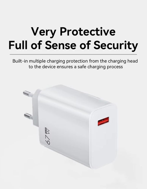 Load image into Gallery viewer, Gan USB Fast Charger Quick Charge 3.0 for Xiaomi 14 13 12 11 10 Ultra Redmi Note 12T 13 Pro Turbo 6A USB Type C Charging Cable
