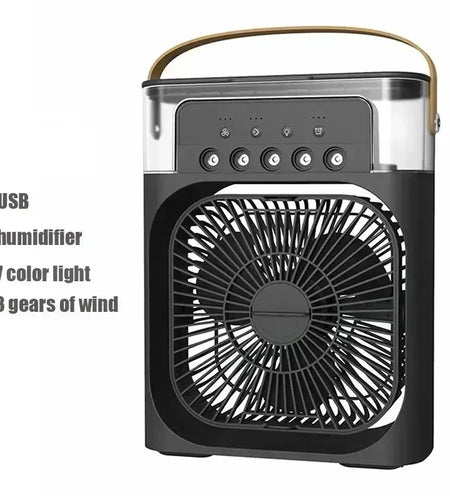 New 3 in 1 Fan Air Conditioner Household Mini Air Cooler LED Night Light Portable Humidifier Air Adjustment Fan Office Home Fan
