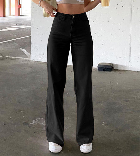 Spice Girl Style High Waist Slim Jeans Bell Bottoms