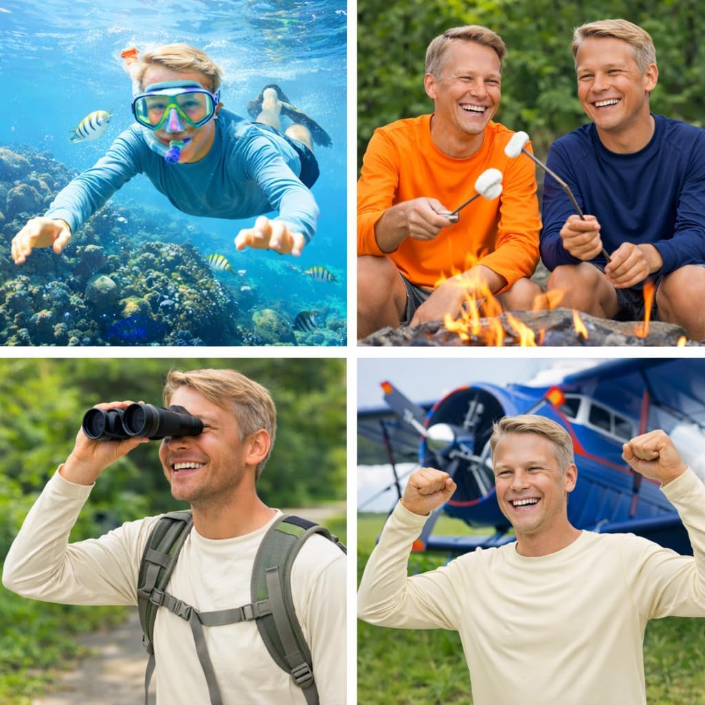 Swim Shirts for Men UPF50+ Sun Protection Shirts Mens Long Sleeve Mens Rash Guard